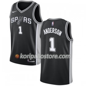 San Antonio Spurs Kyle Anderson 1 Nike 2017-18 Musta Miesten Pelipaidat Swingman 